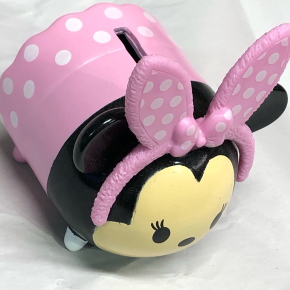 Disney Coin Bank Tsum Tsum Minnie Mouse Wearing Easter Bunny Ears New - Picture 5 of 6
